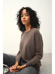 AUTHENTIC CASHMERE Kaszmirowy sweter "Goléon" w kolorze brązowym rozmiar: M. Brązowe swetry AUTHENTIC CASHMERE, m, bez wzorów, z kaszmiru, bez ramiączek. Za 316.99 zł.