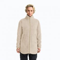 Bluza polarowa damska Jack Wolfskin High Curl Coat. Brązowe bluzy bez kaptura Jack Wolfskin, m, bez wzorów, z materiału, bez kaptura, trekkingowe. Za 609.99 zł.