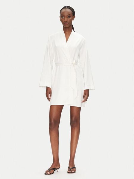 Hunkemöller Szlafrok Bridal 302071 Biały. Białe szlafroki damskie Hunkemöller, xl, bez wzorów, z syntetyku, bez ramiączek. Za 139.99 zł.