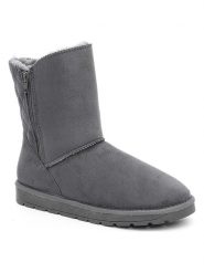 ISLAND BOOT Kozaki zimowe "Zasha" w kolorze antracytowym rozmiar: 37. Czarne kozaki Island Boot, na zimę, bez wzorów, z materiału, eleganckie, bez obcasa, bez zapięcia. Za 165.99 zł.