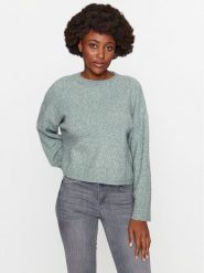 Vero Moda Sweter 10291696 Zielony Regular Fit. Zielone swetry Vero Moda, xxl, bez wzorów, z syntetyku, bez ramiączek. Za 79.99 zł.