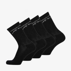Skarpety sportowe Swedemount Sport Socks 4-Pack szybkoschnące. Czarne skarpetki SWEDEMOUNT, bez wzorów, z tkaniny. Za 59.99 zł.
