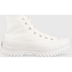 Converse trampki Chuck Taylor All Star Lugged 2.0 damskie kolor biały. Białe trampki Converse, bez wzorów, z gumy, retro, bez zapięcia. W wyprzedaży za 259.99 zł.