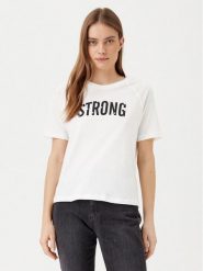 JDY T-Shirt Nina 15342612 Biały Loose Fit. Białe t-shirty JDY, s, bez wzorów, z bawełny, bez kołnierzyka, bez ramiączek. Za 39.99 zł.