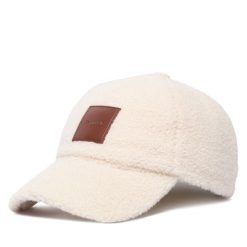 Czapka z daszkiem Calvin Klein. Białe czapki z daszkiem Calvin Klein, bez wzorów. Za 189.99 zł.