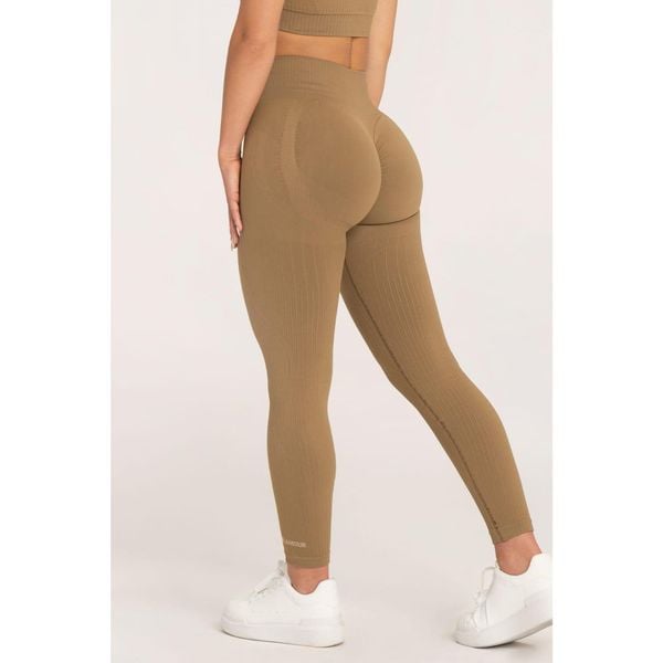 Legginsy fitness damskie Gym Glamour push up 2.0. Żółte legginsy GYM GLAMOUR, bez wzorów, glamour. Za 169.99 zł.