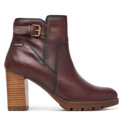 Botki Pikolinos. Brązowe botki Pikolinos, bez wzorów, bez obcasa, na słupku, bez zapięcia. Za 799.99 zł.
