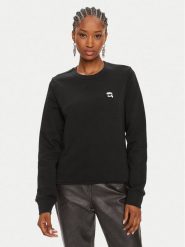KARL LAGERFELD Bluza Ikonik 2.0 245W1810 Czarny Regular Fit. Czarne bluzy KARL LAGERFELD, xl, bez wzorów, z bawełny, bez kaptura. Za 439.99 zł.