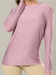 Koszulka sportowa z długim rękawem - różowy. Czerwone t-shirty sportowe Sinsay, l, bez wzorów, bez ramiączek. Za 32.99 zł.