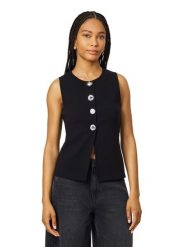 Scotch & Soda Top dzianinowy w kolorze czarnym rozmiar: XL. Czarne topy Scotch & Soda, xl, bez wzorów, z dzianiny, bez kołnierzyka, bez ramiączek. Za 189.95 zł.