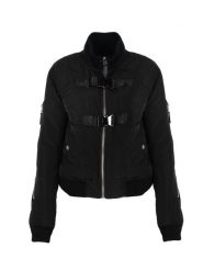 John Richmond Kurtka "Bomber Jacket" | RWA20064GB | Kobieta | Czarny. Czarne kurtki John Richmond, bez wzorów, z dzianiny, bez kaptura. W wyprzedaży za 949.00 zł.