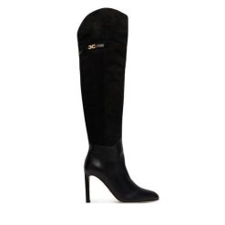 Kozaki Elisabetta Franchi. Czarne kozaki Elisabetta Franchi, bez wzorów, bez obcasa, na szpilce, bez zapięcia. Za 4,059.00 zł.