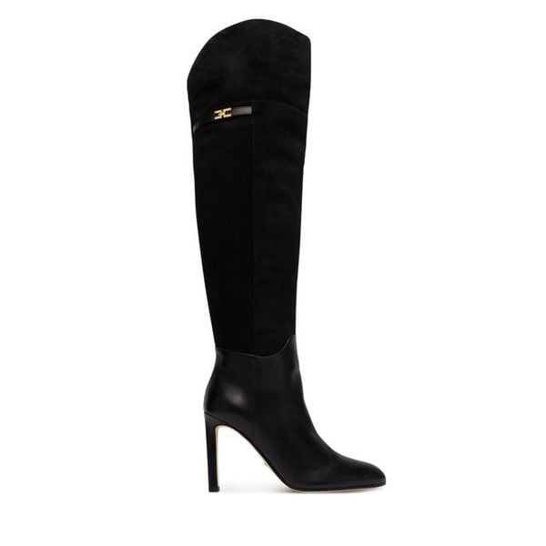 Kozaki Elisabetta Franchi. Czarne kozaki Elisabetta Franchi, bez wzorów, bez obcasa, na szpilce, bez zapięcia. Za 4,059.00 zł.