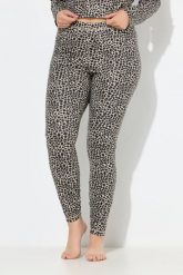 Damskie Funkcyjne legginsy narciarskie wzór panterka wąskie nogawki z recyklingu. Czarne legginsy Ulla Popken, bez wzorów, z elastanu. Za 223.99 zł.