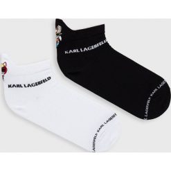 Karl Lagerfeld skarpetki (2-pack) damskie. Skarpetki KARL LAGERFELD, bez wzorów. W wyprzedaży za 179.99 zł.