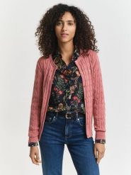 Gant Kardigan Kobiety Bawełna różowy, S. Czerwone swetry Gant, s, bez wzorów, z bawełny, eleganckie, bez ramiączek. Za 749.95 zł.