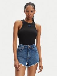 Hugo Top Easy 50508857 Czarny Slim Fit. Czarne topy Hugo, l, bez wzorów, z bawełny, bez kołnierzyka, bez ramiączek. Za 149.99 zł.