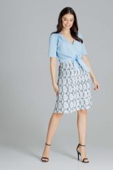 Plisowana Midi Spódnica - Wzór 114. Białe spódnice Figl, l, bez wzorów, z elastanu, midi, rozkloszowane. Za 189.00 zł.