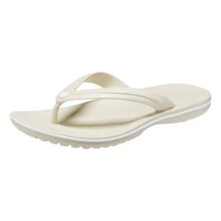 Sandały Dorosły Crocs Crocband Flip beżowy. Brązowe sandały Crocs, bez wzorów, z materiału, eleganckie, bez obcasa, bez zapięcia. Za 169.99 zł.
