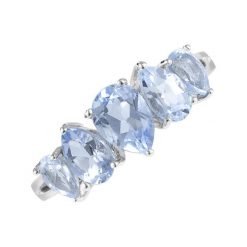 STARLIGHT Srebrny pierścionek z topazem, delikatny 2,8 ct. Szare pierścionki Braccatta, z granatem, metalowe. Za 245.00 zł.