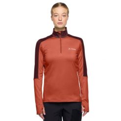 Bluza trekkingowa damska Vaude Livigno Halfzip II techniczna. Brązowe bluzy bez kaptura Vaude, s, bez wzorów, z hardshellu, bez kaptura, do biegania. Za 151.36 zł.