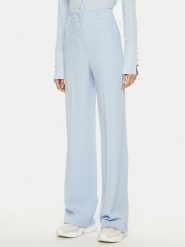 Patrizia Pepe Spodnie materiałowe 8P0685/A545-CA38 Błękitny Regular Fit. Niebieskie spodnie materiałowe Patrizia Pepe, bez wzorów, z materiału. Za 999.99 zł.
