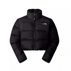Kurtka puchowa Kobieta THE NORTH FACE W CROPPED SAIKURU. Czarne kurtki The North Face, na zimę, l, bez wzorów, z poliesteru, bez kaptura. Za 905.95 zł.