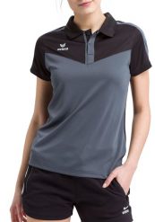 Damska koszulka polo Erima Squad. Czarne t-shirty sportowe Erima, bez wzorów, z materiału, bez ramiączek, do piłki nożnej. Za 152.25 zł.