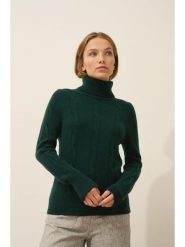 Just Cashmere Kaszmirowy golf "Estelle" w kolorze ciemnozielonym rozmiar: L. Zielone swetry Just Cashmere, l, bez wzorów, z kaszmiru, bez ramiączek. Za 464.46 zł.