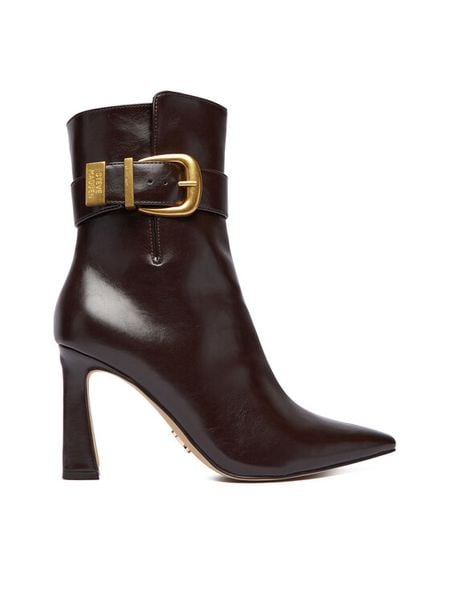 Steve Madden Botki Stashed SM11004780 Brązowy. Brązowe botki Steve Madden, bez wzorów, ze skóry, bez obcasa, na słupku, bez zapięcia. Za 689.99 zł.