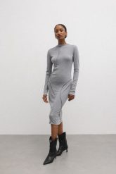 Dopasowana sukienka MAXI w kolorze CLASSIC GREY interlock- SLEEKNESS-M/L. Szare sukienki Marsala, l, bez wzorów, z bawełny, eleganckie, bez kołnierzyka, bez ramiączek, maxi, dopasowane. W wyprzedaży za 179.95 zł.