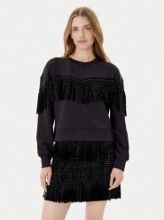 DKNY Bluza P5GH7XQE Czarny Relaxed Fit. Czarne bluzy DKNY, s, bez wzorów, z syntetyku, bez ramiączek, bez kaptura. Za 529.99 zł.