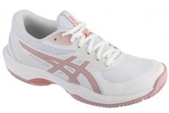 Buty do tenisa damskie, Game FF. Białe buty treningowe ASICS, bez wzorów, z materiału, przed kostkę, bez zapięcia, tenisowe. Za 369.99 zł.