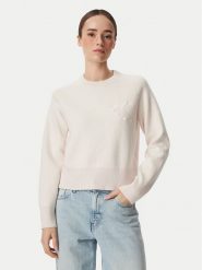 Calvin Klein Jeans Sweter LV047H320G Różowy jasny Regular Fit. Czerwone swetry Calvin Klein Jeans, l, bez wzorów, z bawełny, bez ramiączek. Za 569.99 zł.