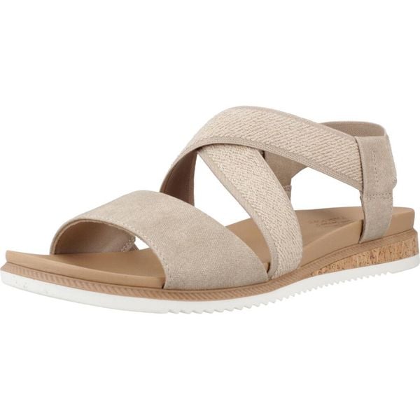 Sandały SKECHERS DESERT KISS LOW Jasnobrązowy. Brązowe sandały Skechers, bez wzorów, z syntetyku, bez obcasa, bez zapięcia. Za 188.99 zł.