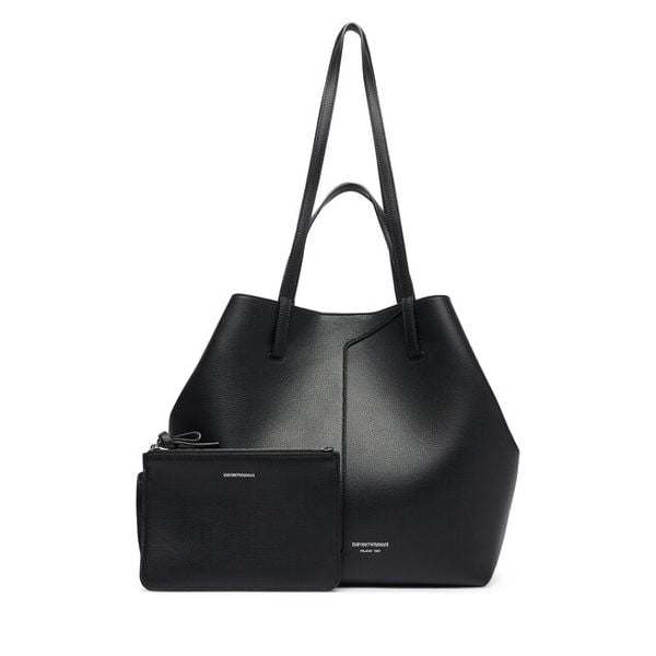 Torebka Emporio Armani. Czarne shopper bag Emporio Armani, bez wzorów, bez dodatków. Za 2,764.00 zł.