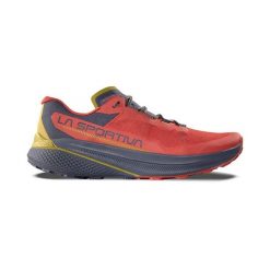 Buty trailowe La Sportiva Prodigio. Czerwone buty do biegania La Sportiva, bez wzorów, z kauczuku, bez zapięcia, do biegania. Za 680.50 zł.