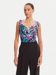 Morgan Bluzka 251-DCOLO Kolorowy Slim Fit. Bluzki Morgan, l, bez wzorów, z syntetyku, bez kołnierzyka, bez ramiączek. Za 139.99 zł.