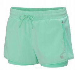 Spodenki tenisowe Fila Shorts Elea. Zielone szorty sportowe Fila, bez wzorów, z materiału, tenisowe. Za 215.00 zł.