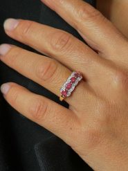 OR Carats Złoty pierścionek z diamentami i kamieniami szlachetnymi rozmiar: 60. Żółte pierścionki OR Carats, z diamentem, złote. Za 1,364.95 zł.