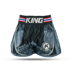 Spodenki do boksu tajskiego King Pro Boxing Flag 1. Czarne szorty KING PRO BOXING, bez wzorów, sportowe. Za 309.00 zł.