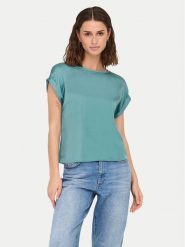 ONLY Bluzka Lieke 15303413 Zielony Regular Fit. Zielone bluzki ONLY, s, bez wzorów, z syntetyku, bez kołnierzyka, bez ramiączek. Za 69.99 zł.