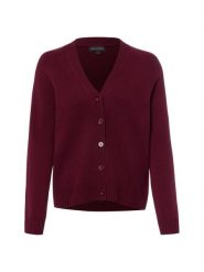 Franco Callegari kardigan z merynosów Kobiety Wełna merino czerwony, M. Czerwone swetry Franco Callegari, m, bez wzorów, z wełny, bez ramiączek. Za 349.95 zł.