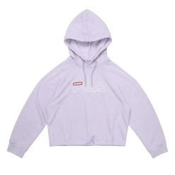 Damska bluza Fila SARENA cropped hoody FAW0351-40012. Fioletowe bluzy z kapturem Fila, xl, bez wzorów, z bawełny, z kapturem, trekkingowe. Za 148.86 zł.