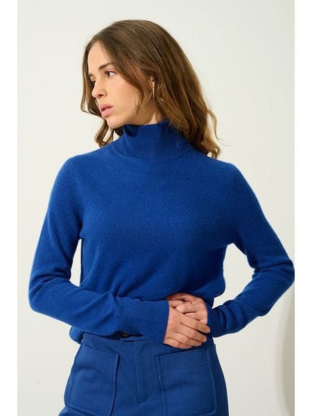 AUTHENTIC CASHMERE Kaszmirowy sweter "Eileen" w kolorze granatowym rozmiar: M. Niebieskie swetry AUTHENTIC CASHMERE, m, bez wzorów, z kaszmiru, bez ramiączek. Za 222.94 zł.