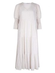 RUBY TUESDAY Sukienka "Imala" w kolorze kremowym rozmiar: 40. Brązowe sukienki RUBY TUESDAY, bez wzorów, z bawełny, bez kołnierzyka, bez ramiączek, maxi. Za 211.31 zł.