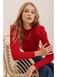 Trend Alacati Sweter w kolorze czerwonym rozmiar: L. Czerwone swetry Trend Alacati, l, bez wzorów, z bawełny, bez ramiączek. Za 48.50 zł.