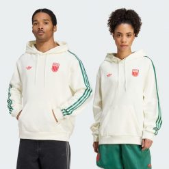 Bluza z kapturem Italy (Gender Neutral). Białe bluzy adidas, xs, bez wzorów, sportowe, bez ramiączek, z kapturem. Za 369.00 zł.