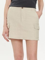 ONLY Spódnica mini Malfy-Caro 15310982 Beżowy Regular Fit. Brązowe spódnice ONLY, s, bez wzorów, z wiskozy, mini. Za 79.99 zł.