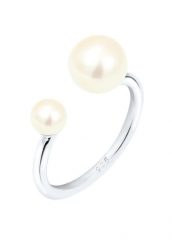 Elli Damski Classic Open z perłą hodowlana słodkowodną w srebrze 925 Sterling Silver Pierścionki 1 ct. Szare pierścionki Elli, z perłą, srebrne. Za 211.64 zł.